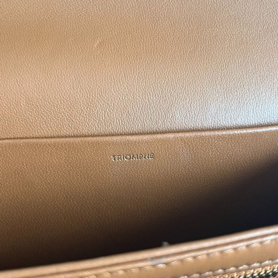 99新🆕 Celine 瑟琳 Triomphe Medium 焦糖色中號-8