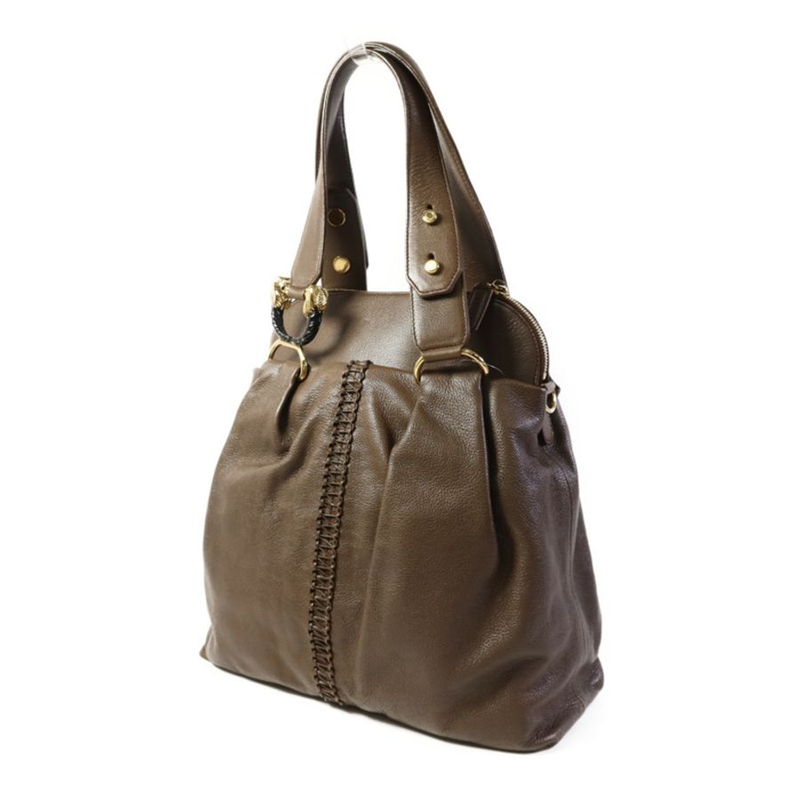 BVLGARI 牛皮皮革2 Way Shoulder Bag金扣手挽肩背兩用袋-1