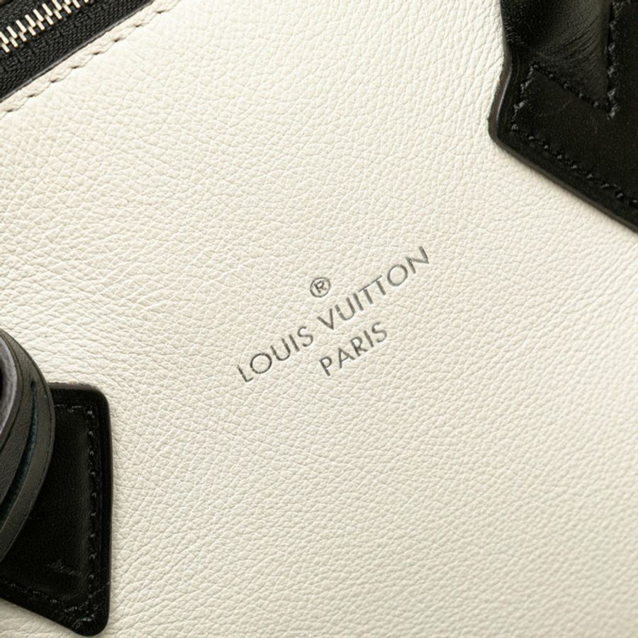 Louis Vuitton Parceana Lockit PM 雙色手袋 M51066，米白色和深棕色 Taurillon 皮革材質。女士。路易威登-3