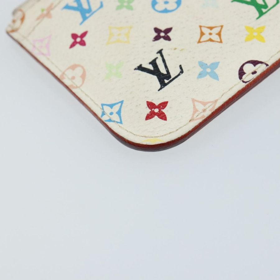 【日本直送】路易威登 Multicolor Pochette ClesNM 零錢包 白色 M93734 LV Auth 146748-15