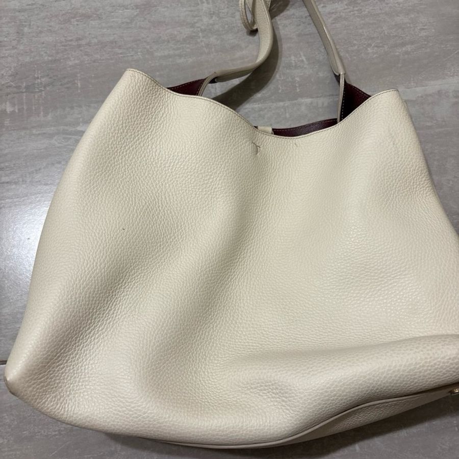 Tod’s肩背包 白色 荔枝紋-5