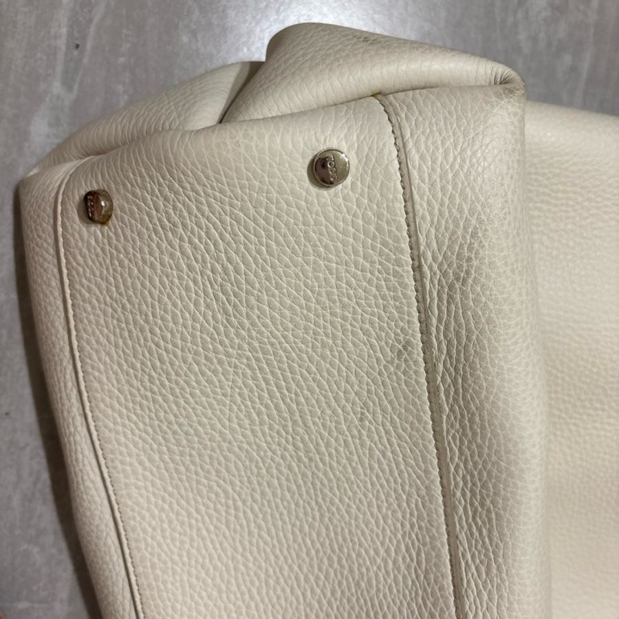 Tod’s肩背包 白色 荔枝紋-14