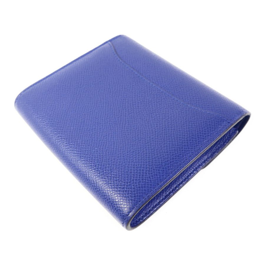 HERMES 【激減優惠】Epsom皮革Constance Short Wallet金扣錢包Bleu Electrique-3