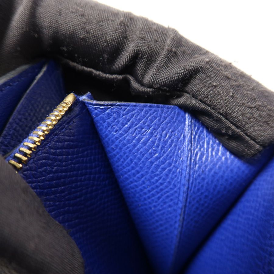 HERMES 【激減優惠】Epsom皮革Constance Short Wallet金扣錢包Bleu Electrique-7