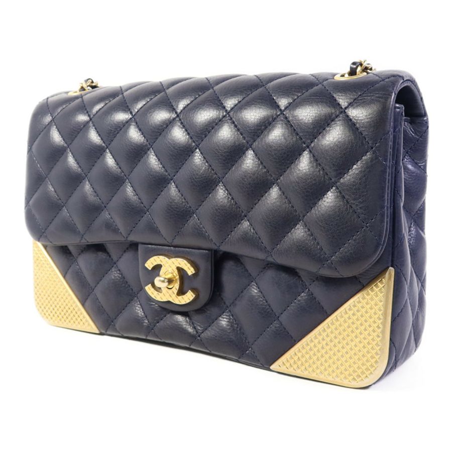 CHANEL 牛皮皮革Chain Shoulder Bag金扣鏈帶肩背袋-2