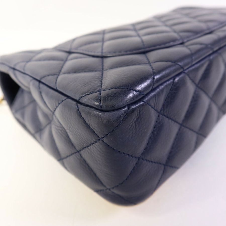 CHANEL 牛皮皮革Chain Shoulder Bag金扣鏈帶肩背袋-16