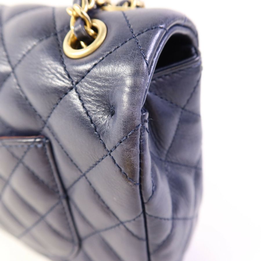 CHANEL 牛皮皮革Chain Shoulder Bag金扣鏈帶肩背袋-18