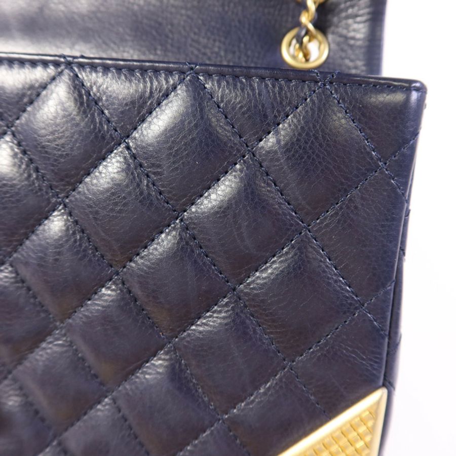 CHANEL 牛皮皮革Chain Shoulder Bag金扣鏈帶肩背袋-22