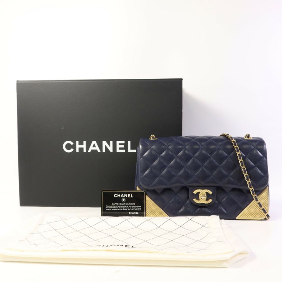 CHANEL 牛皮皮革Chain Shoulder Bag金扣鏈帶肩背袋-28