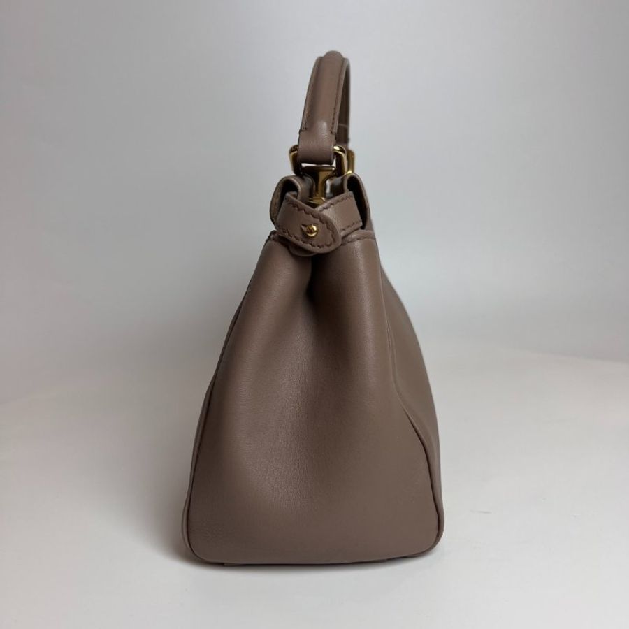 FENDI 8BN244 藕色金釦PEEKABOO MINI-2