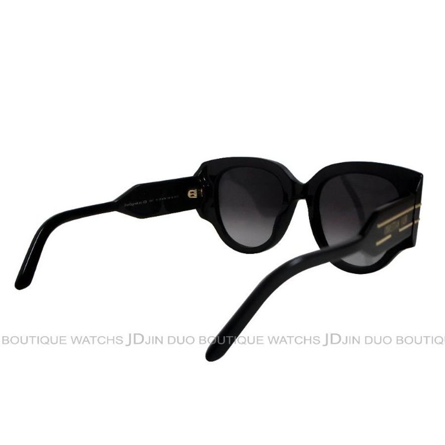 金鐸精品~2486 CHRISTIAN DIOR CD 迪奧 Dior Signature黑色膠框金色字紋漸層灰女士太陽眼鏡-5