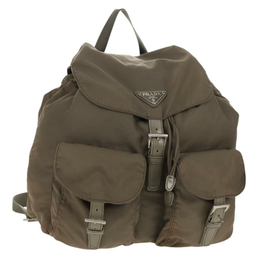 【日本直送】PRADA 雙肩包 尼龍 灰色 銀色 正品 145848-0