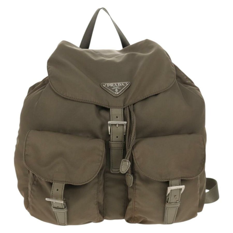 【日本直送】PRADA 雙肩包 尼龍 灰色 銀色 正品 145848-12