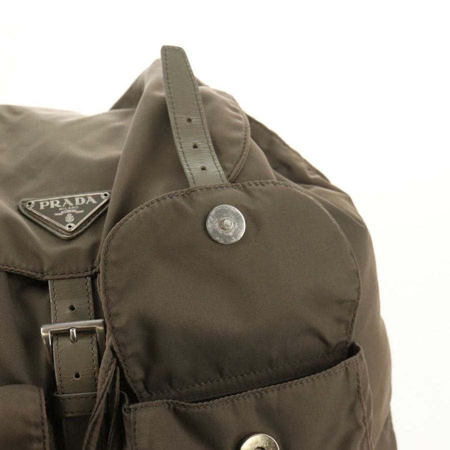 【日本直送】PRADA 雙肩包 尼龍 灰色 銀色 正品 145848-22