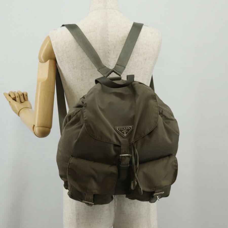 【日本直送】PRADA 雙肩包 尼龍 灰色 銀色 正品 145848-32