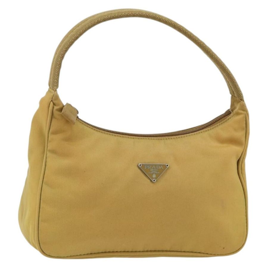 【日本直送】PRADA 尼龍米色銀色配件包 Auth 147402-0