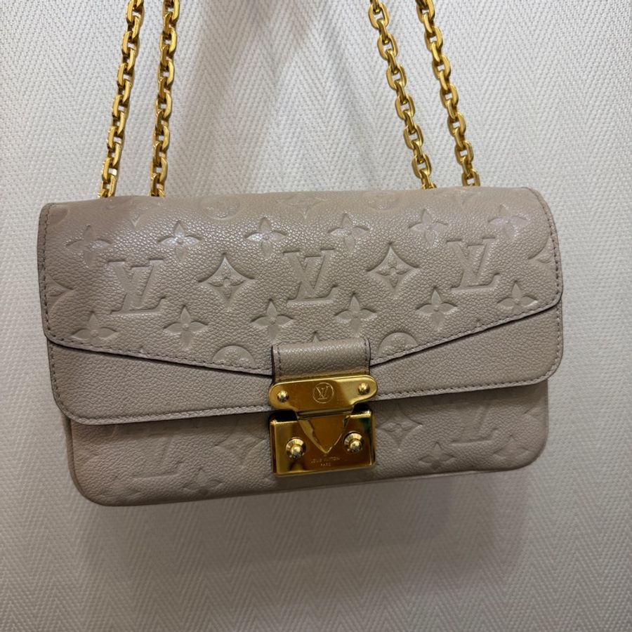 LV 米色牛皮壓紋Marceau肩斜背包M46199-0