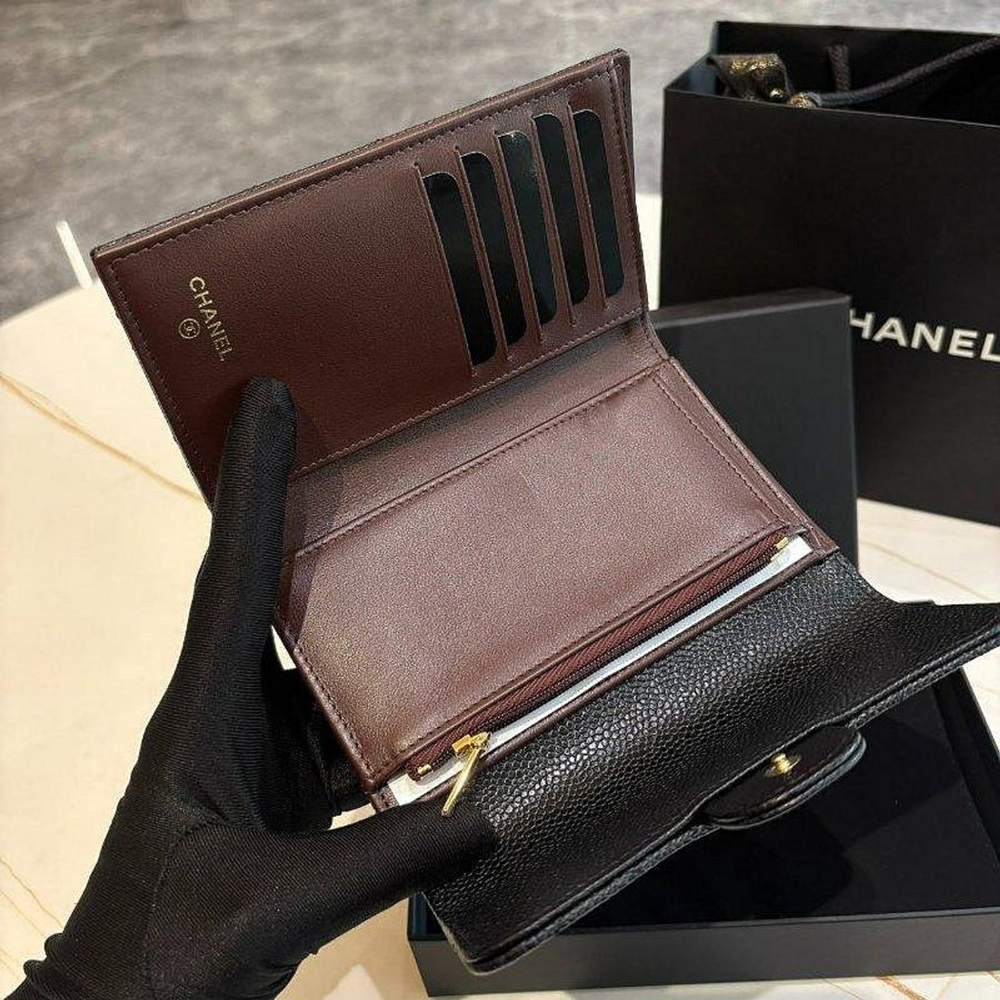 *SHIHNA名牌精品* CHANEL 經典小香菱格荔枝紋牛皮金釦LOGO (保卡款)-4