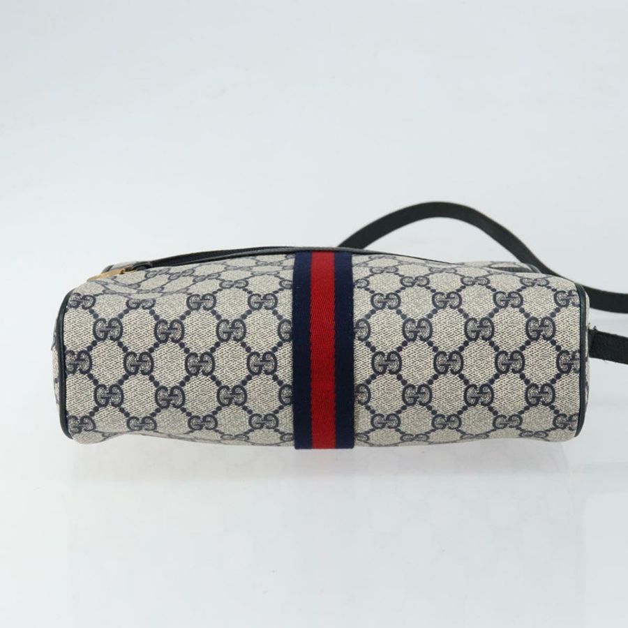 【日本直送】GUCCI GG Supreme Sherry Line 單肩包 PVC 海軍藍/紅色 56 02 005 正品 146673-4