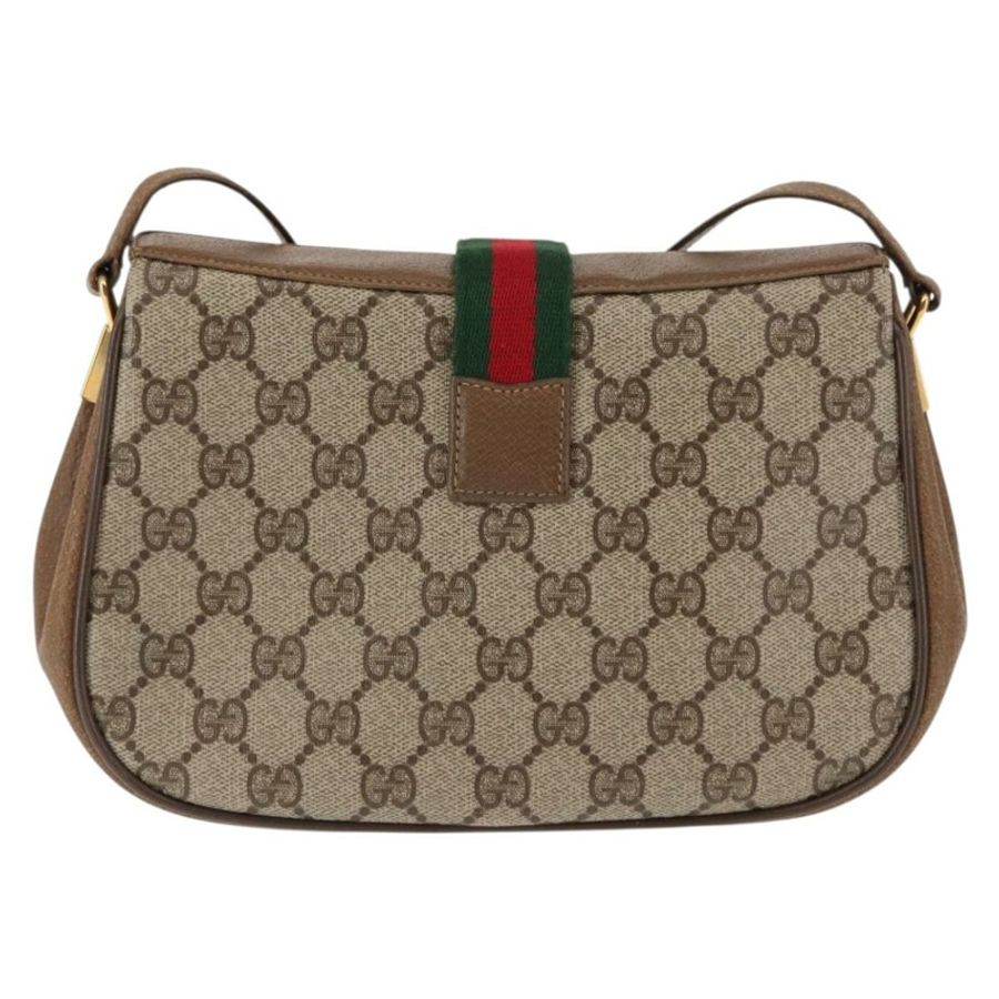 【日本直送】GUCCI GG Supreme Web Sherry Line 單肩包 PVC 米色 116 02 024 正品 ep11422-1