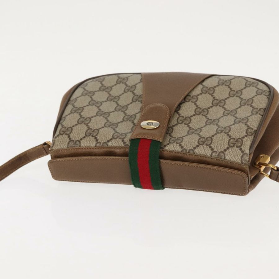 【日本直送】GUCCI GG Supreme Web Sherry Line 單肩包 PVC 米色 116 02 024 正品 ep11422-5