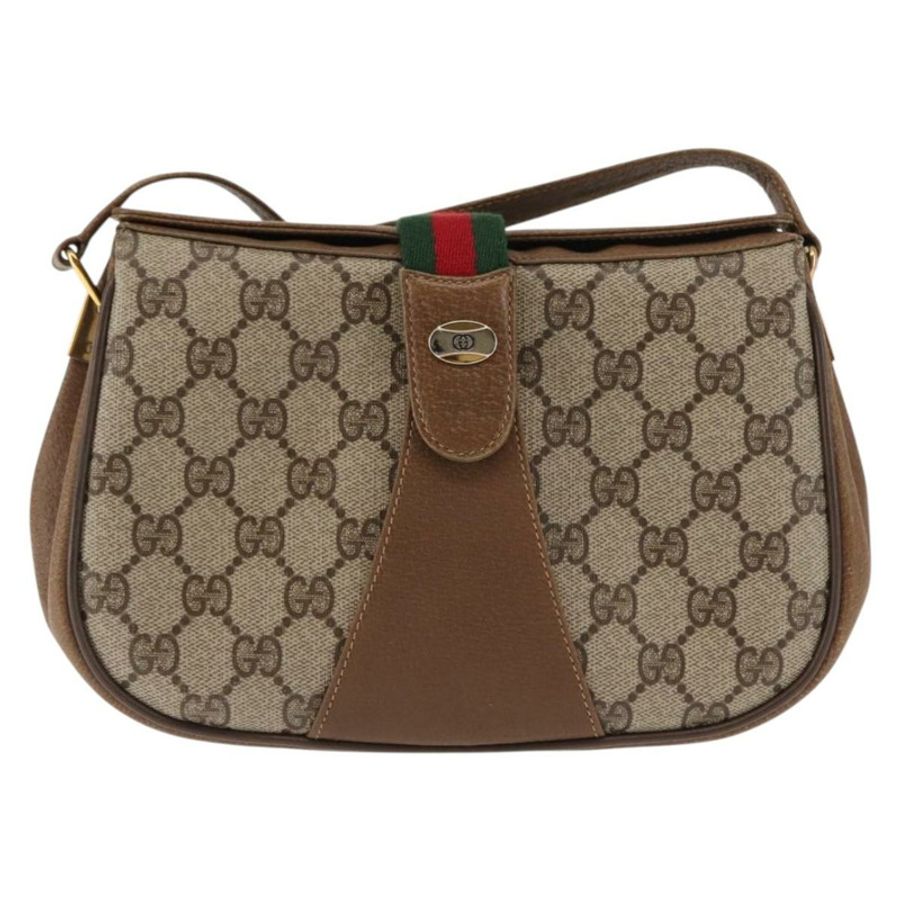 【日本直送】GUCCI GG Supreme Web Sherry Line 單肩包 PVC 米色 116 02 024 正品 ep11422-12