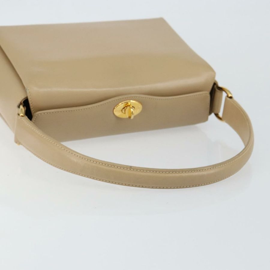【日本直送】GUCCI 皮革單背包 米色 金色 正品 ep11343-6