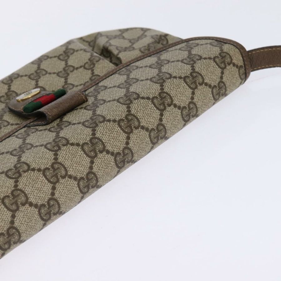 【日本直送】GUCCI GG Supreme Web Sherry Line 單肩包 PVC 米色 10 02 051 正品 147497-5