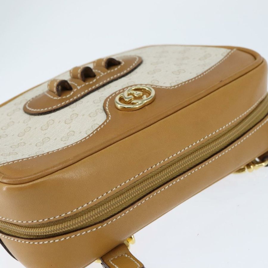 【日本直送】GUCCI Micro GG Supreme 單肩包 PVC 米色 金色 007 067 0523 正品 148285-5