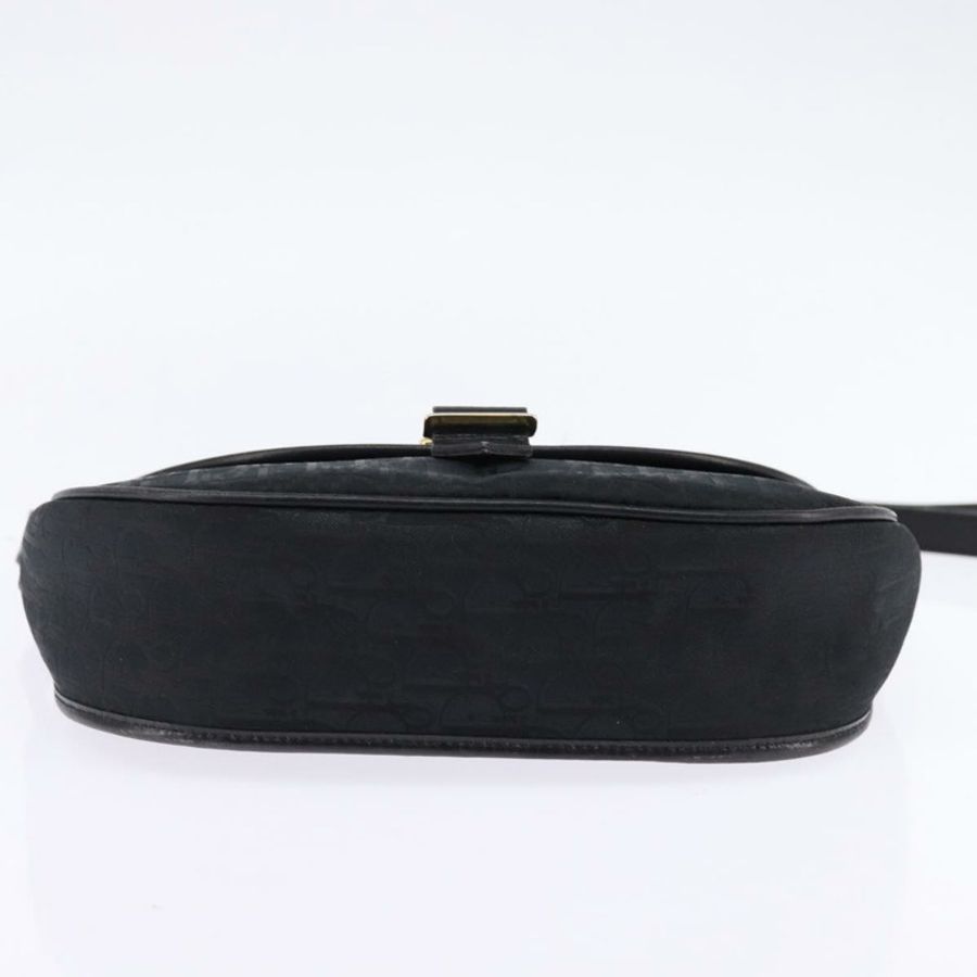 【日本直送】Christian Dior Trotter帆布肩背包 黑色金色 正品 SW1717-4