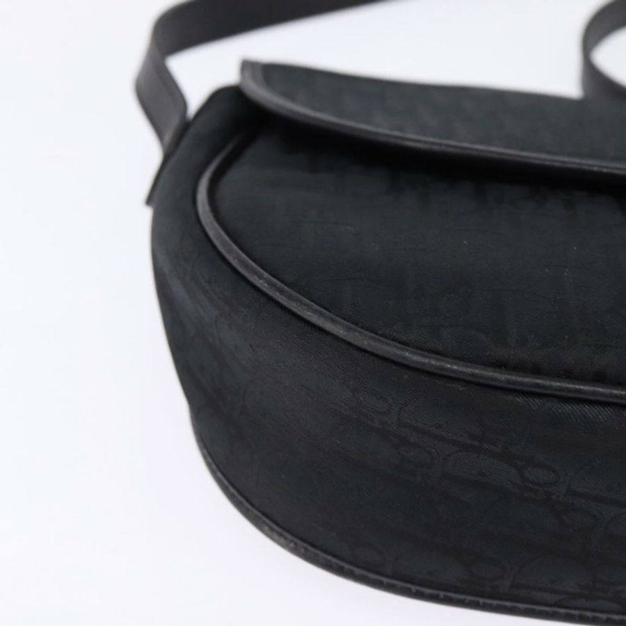 【日本直送】Christian Dior Trotter帆布肩背包 黑色金色 正品 SW1717-13