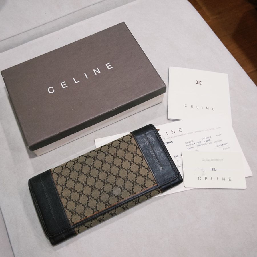 Celine vintage 中古老花長夾-4