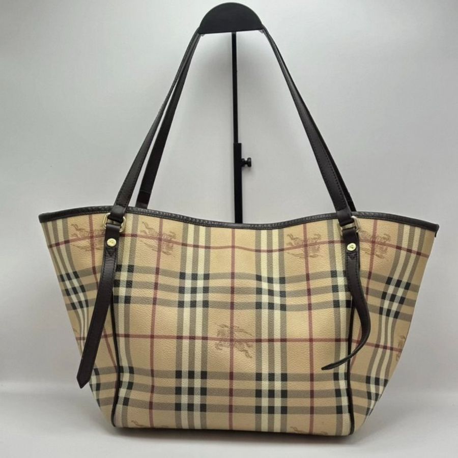BURBERRY 戰馬格紋手提肩背購物袋 26*25*16 98新配件塵袋-5