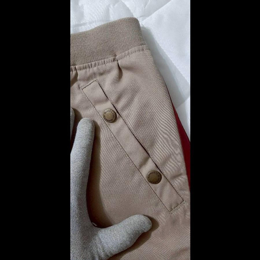 絕版BURBERRY 博柏利 BLACK LABEL 黑標 男卡其防潑水可調式褲管休閒短褲73號-4