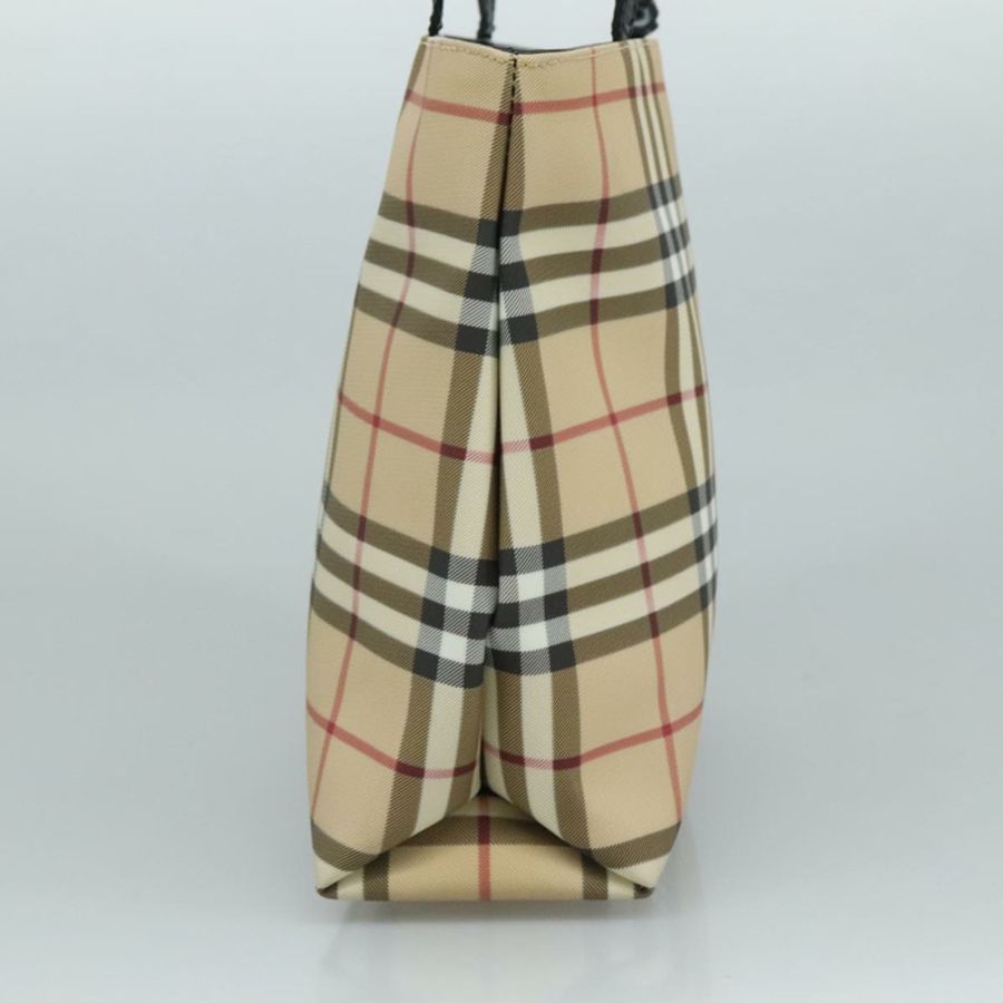 【日本直送】BURBERRY Nova 格紋手提包 PVC 米色 正品 111433-2