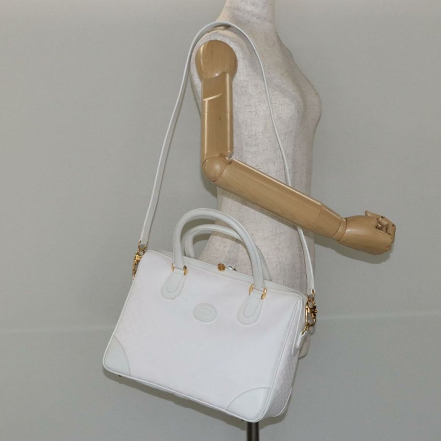 【日本直送】GUCCI Micro GG Supreme 波士頓包 PVC 兩用 白色 金色 002 123 0167 正品 BA6571-24
