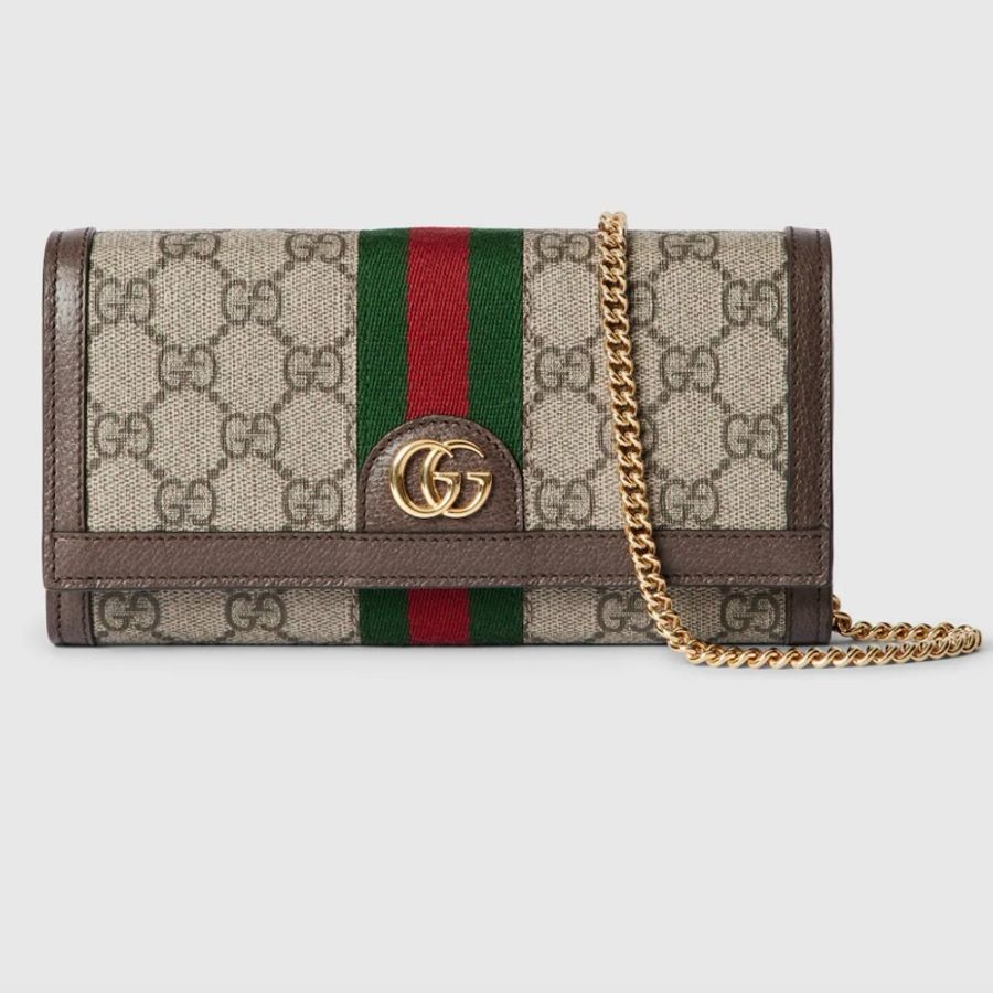 Gucci Ophidia系列鏈帶錢包-0