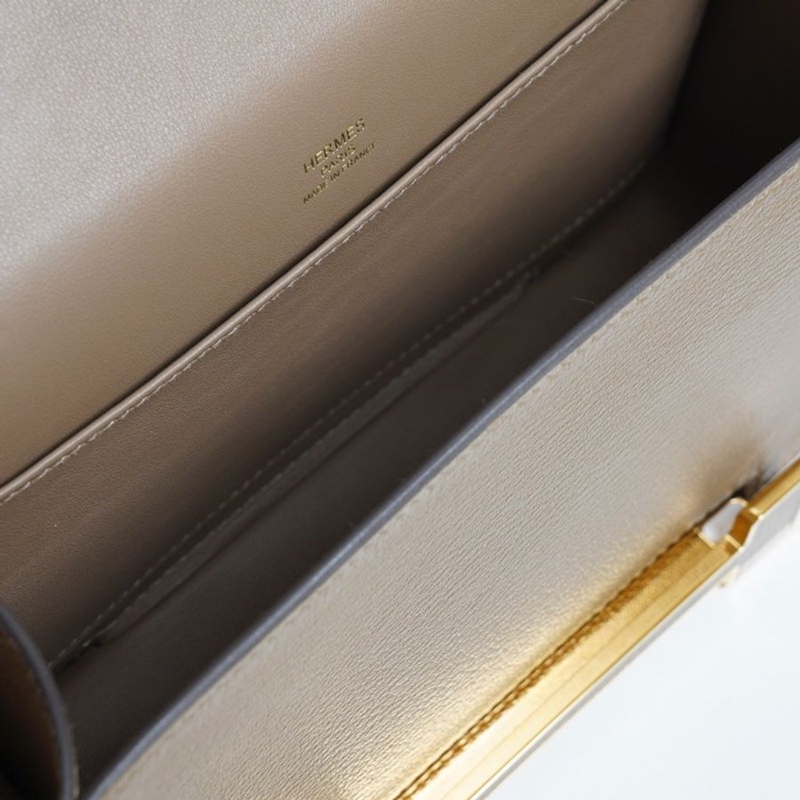 HERMES Geta 木屐包 - 灰金 B-13