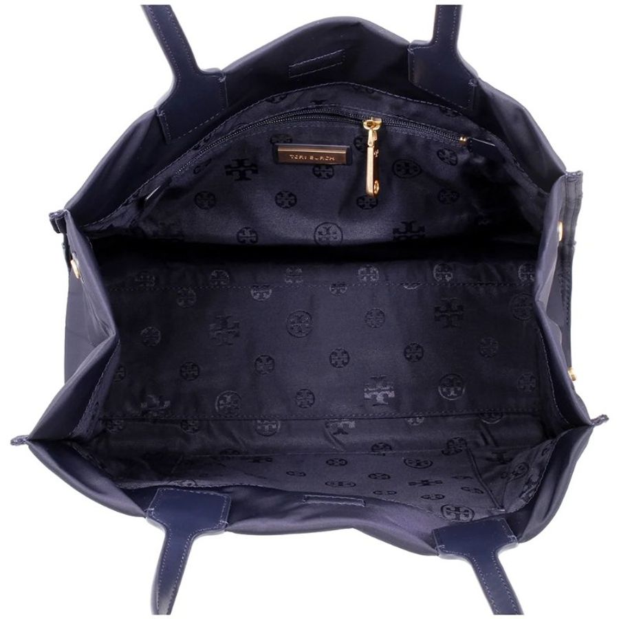【TORY BURCH】雙T-LOGO尼龍肩背包-深藍色-3