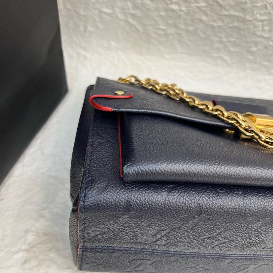99新 LV vavin小號深藍色全皮-5
