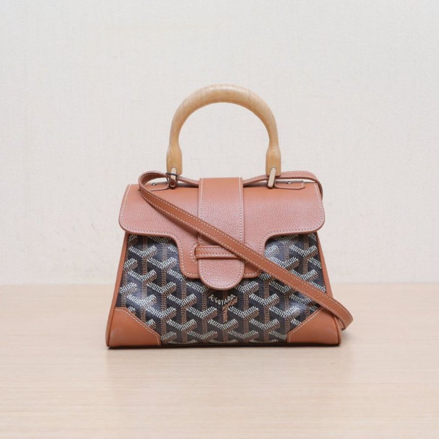 GOYARD SAIGON西貢Mini20金棕色PVC肩背包-0