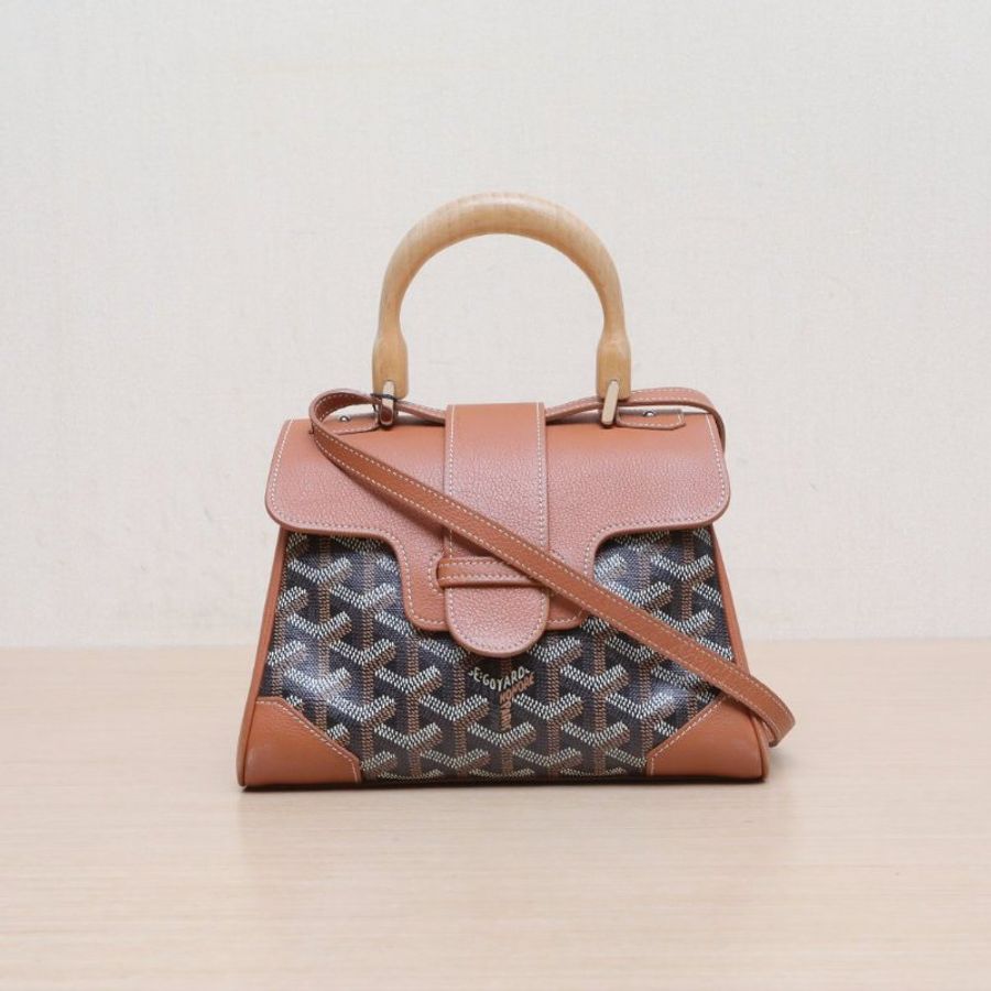 GOYARD SAIGON西貢Mini20金棕色PVC肩背包-1
