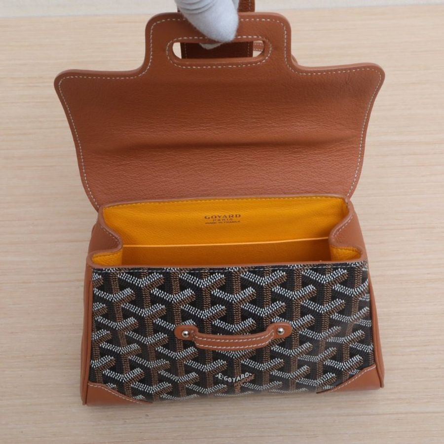 GOYARD SAIGON西貢Mini20金棕色PVC肩背包-3