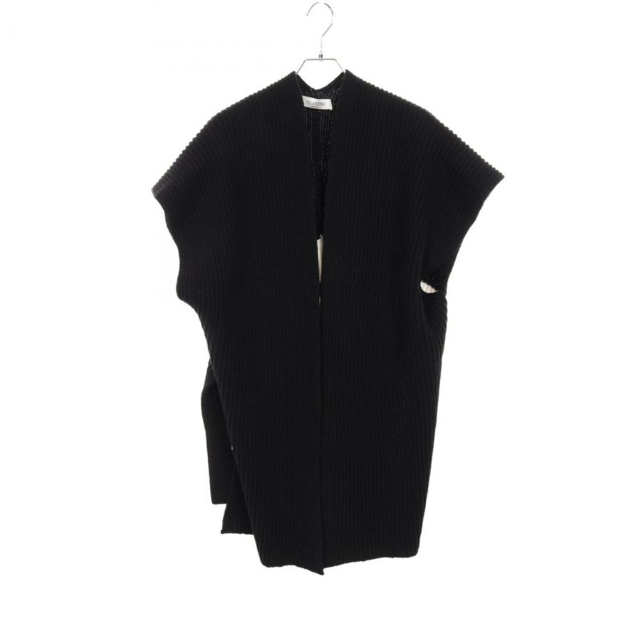 Valentino VLTN Logo 披肩 UB3KSA055TK 羊毛黑白 #XS 二手女款-0