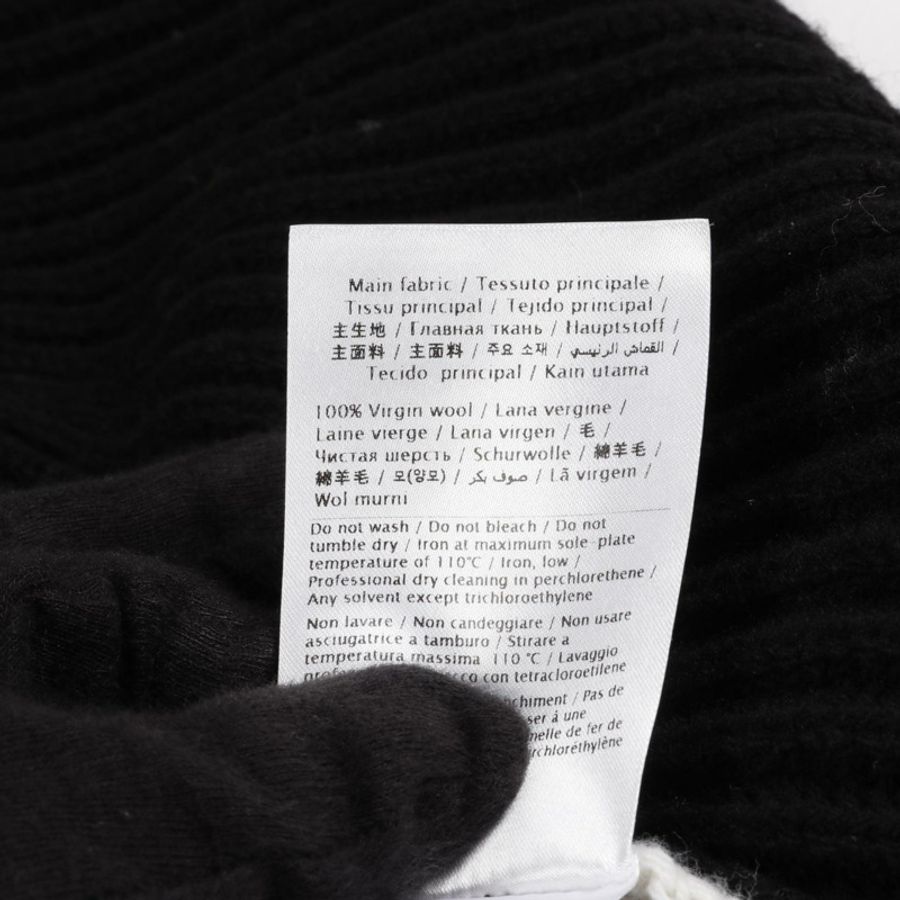 Valentino VLTN Logo 披肩 UB3KSA055TK 羊毛黑白 #XS 二手女款-4