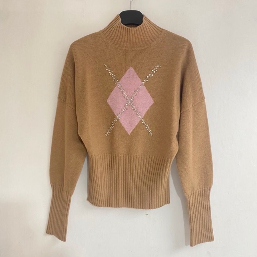 MaxMara -Nuccia 高領 水鑽羊絨毛衣 #M-2