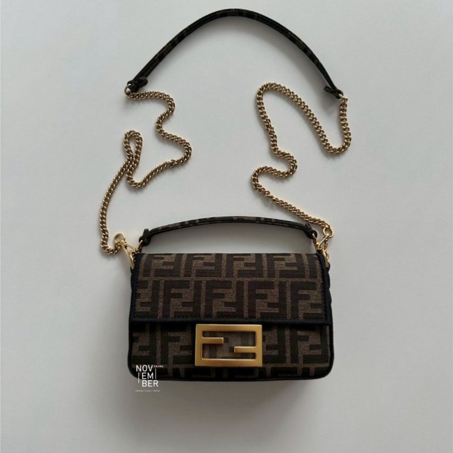 閒置新✨ Fendi 芬迪 Baguette mini 老花法棍包-1