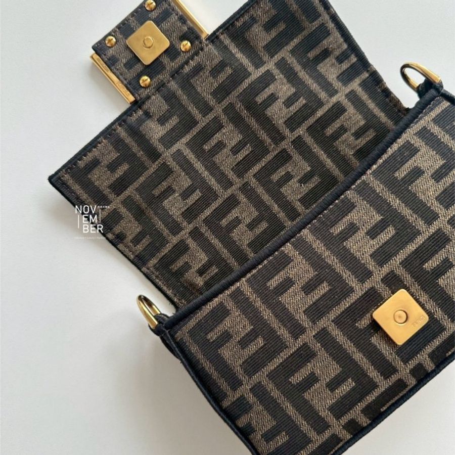 閒置新✨ Fendi 芬迪 Baguette mini 老花法棍包-4