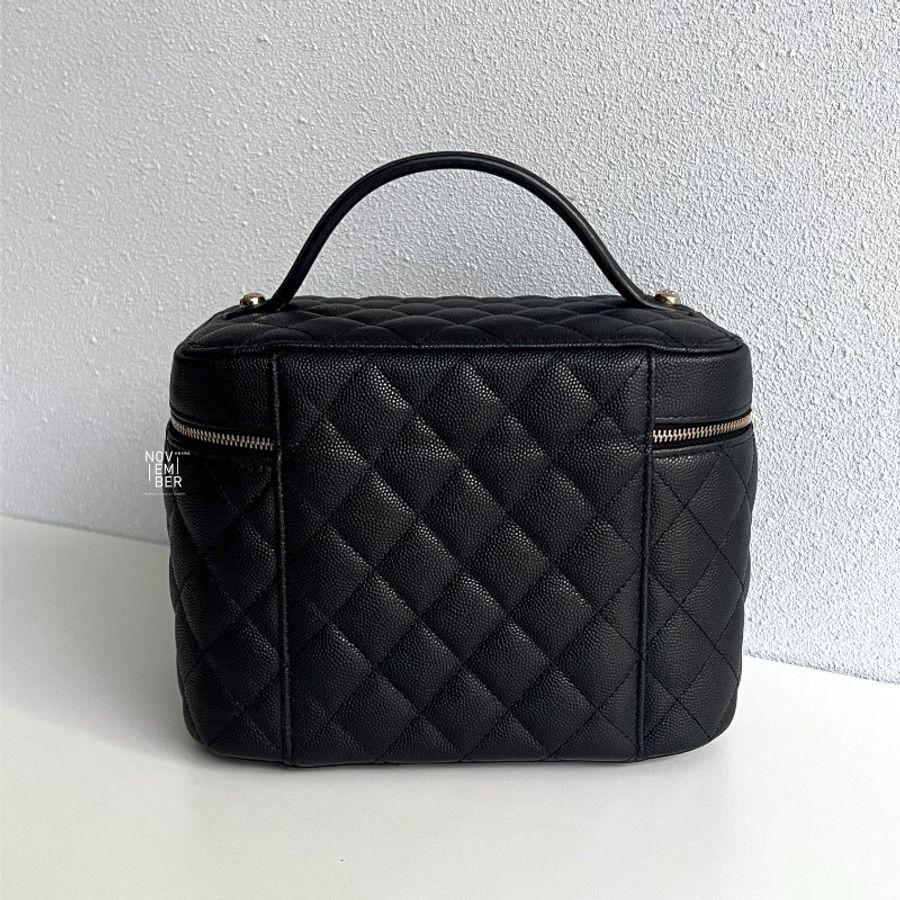 閒置新✨ Chanel 香奈兒 25C Vanity化妝盒黑色金釦 大號-5