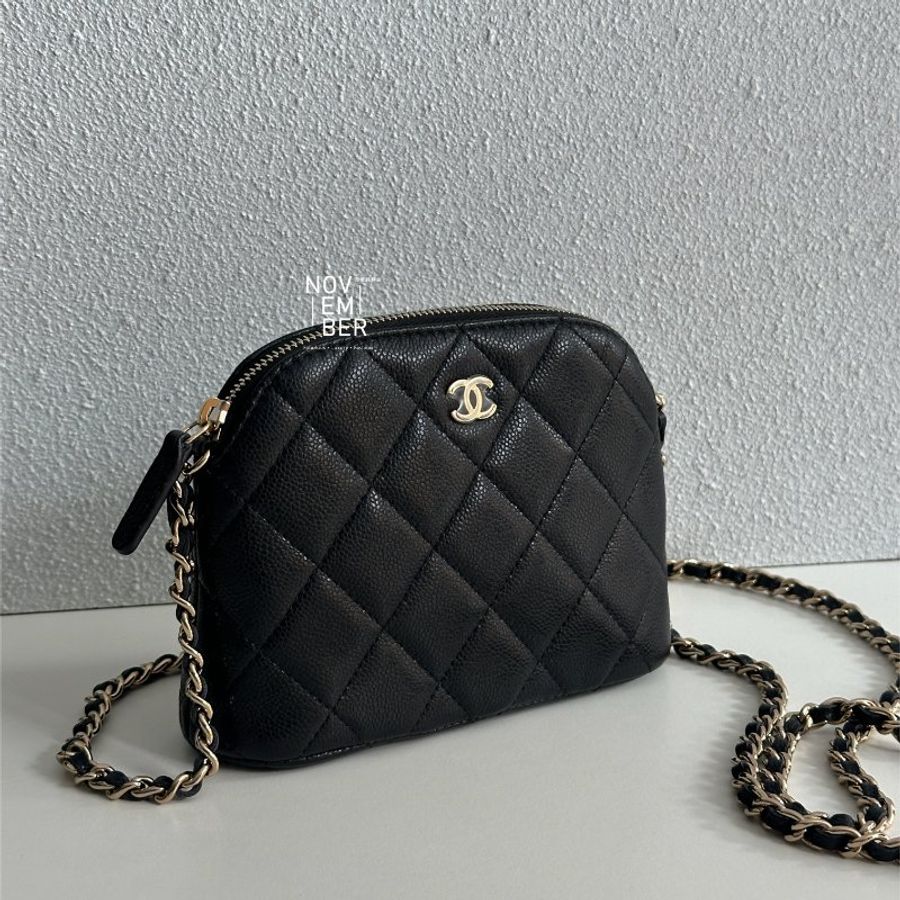 閒置新✨ Chanel 香奈兒 24S 貝殼包黑金迷你-5